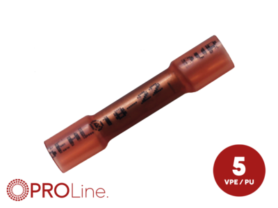 Stoßverbinder 0,5 mm²-1,5 mm² rot NYDS 5 Stück