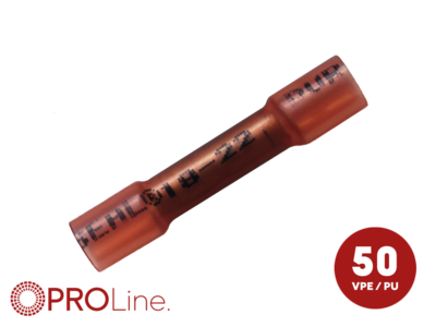 Stoßverbinder 0,5 mm²-1,5 mm² rot NYDS 50 Stück