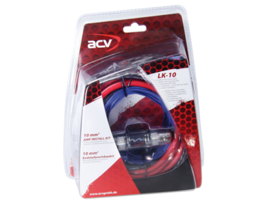 Kabel Kit Endstufe Strom 5m 10mm² / 5m Cinch / 40A AGU