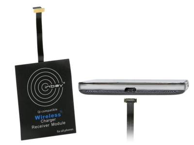 INBAY® universal induktiver Qi-Ladeempfänger USB oben