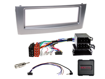 1-DIN Kit Fiat Grande Punto/Linea anthrazit LFB/Antenne