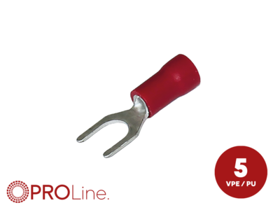 Gabelkabelschuh 0,5mm²-1,5mm²/5,4mm rot ST 5 Stück