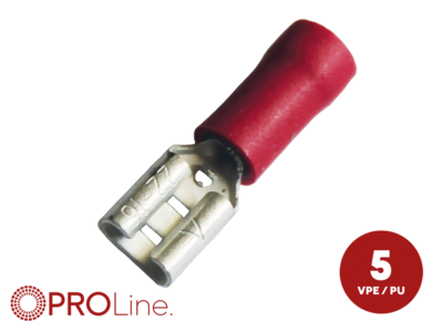 Flachsteckhülse(f) 0,5mm²-1,5mm²/4,8mm rot EE 5 Stück