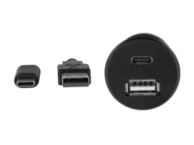 USB Einbaubuchse/Aufbaugehäuse USB-A/USB-C lose