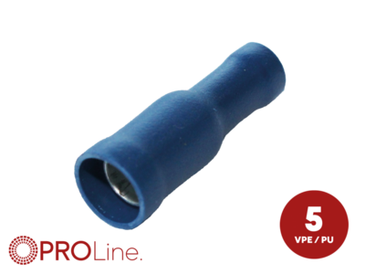 Rundsteckhülse 1,5mm²-2,5mm²/4,9mm blau ST 5 Stück