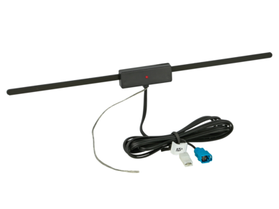 Glasklebeantenne AM/FM Fakra Z(f) 12V extern lose