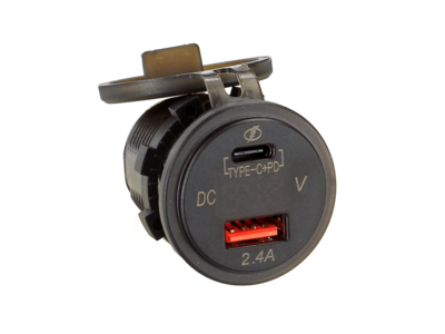 USB Ladeadapter 12V/24V USB-A/USB-C 5V 3.1A Schnellader