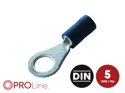 Ringkabelschuh 1,5mm²-2,5mm²/8,4mm blau EE 5 Stück