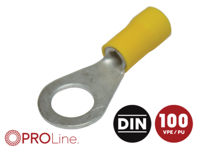 Ringkabelschuh 4,0mm²-6,0mm²/8,4mm gelb EE 100 Stück