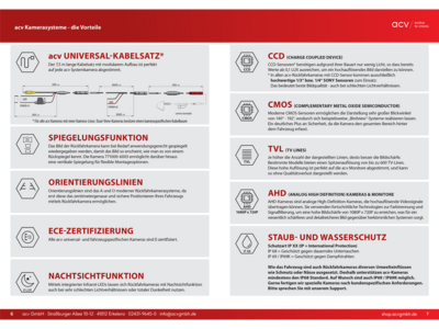 acv Kamerasysteme Gesamtprogramm Broschüre deutsch