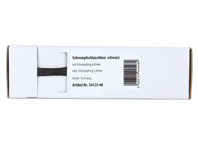 Schrumpfschlauch schwarz Ø 4,8 mm/ Länge: 12 m