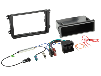 2-DIN Kit mit Fach Seat/Skoda/VW passiv/Antenne
