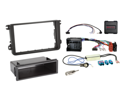 2-DIN Kit mit Fach Seat/Skoda/VW Fahrzeuge LFB/Antenne