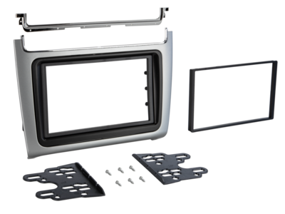 2-DIN Radioblende VW Polo 04/2014-07/2017 silber