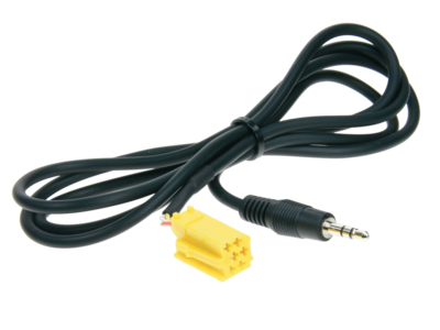 AUX In Adapter Alfa / Fiat Mini-ISO (gelb) lose