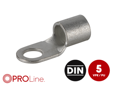 Ringkabelschuh 50mm²/10,5mm M10 unisoliert 5 Stück