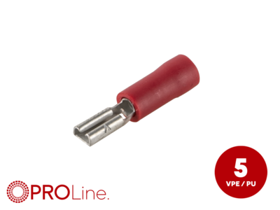 Flachsteckhülse(f) 0,5mm²-1,5mm²/2,8mm rot ST 5 Stück
