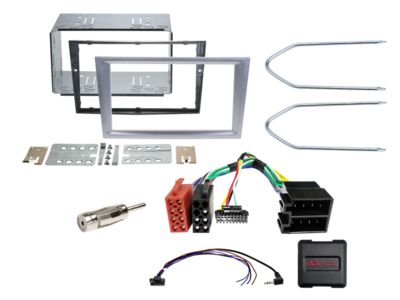 2-DIN Kit Opel Fahrzeuge matt chrom LFB analog/Antenne