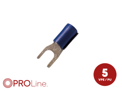 Gabelkabelschuh 1,5mm²-2,5mm²/4,4mm blau ST 5 Stück