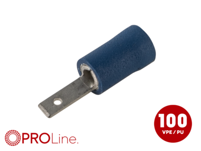 Flachstecker(m) 1,5mm²-2,5mm²/2,8mm blau ST 100 Stück