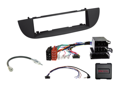 1-DIN Kit Fiat 500(ZAF 312) schwarz 2007-2015 LFB/Antenne