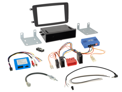 2-DIN Kit mit Fach C-Klasse/CLK-Klasse LFB/Antenne/Amp D2B