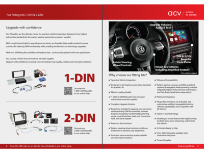 acv 1-DIN/2-DIN Radioeinbaukits Broschüre englisch
