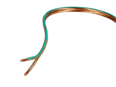 Lautsprecherkabel 2x1.50mm² transparent/mint Meterware