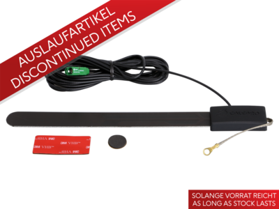 Glasklebeantenne DVB-T Fakra(f) 12V Phantom schwarz
