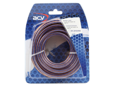 Lautsprecherkabel 2x1,50 mm transparent/blau Blister 10m