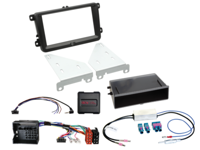 2-DIN Kit mit Fach Seat/Skoda/VW Fahrzeuge LFB/Antenne
