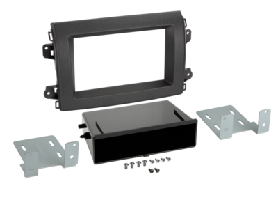 2-DIN Kit mit Fach Citroen/Fiat/Opel 12Pin/32Pin i-dapter