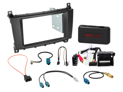 2-DIN Kit  Mercedes C-Klasse 2004-2008 LFB/Antenne/Amp