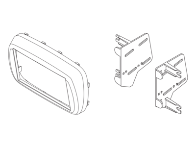 2-DIN Radioblende Fiat 500X(ZAF 334) 01/2015-08/2024 schwarz