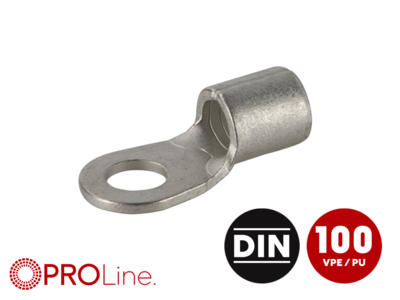 Ringkabelschuh 10mm²/5,3mm M5 unisoliert 100 Stück
