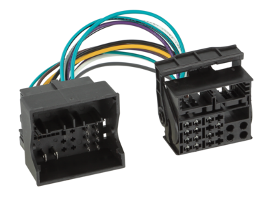 2-DIN Kit mit Fach Skoda/VW schwarz 40Pin/52Pin i-dapter