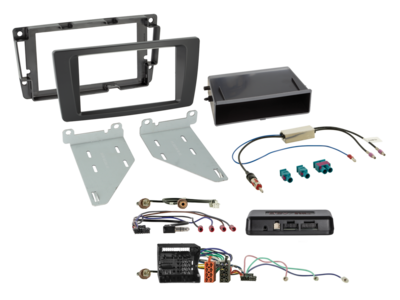 2-DIN Kit mit Fach Skoda Octavia/Yeti 52Pin i-dapter/Antenne