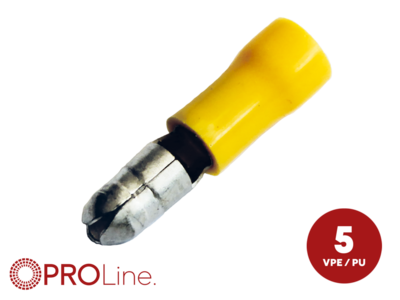 Rundstecker 4,0mm²-6,0mm²/5,0mm gelb ST 5 Stück