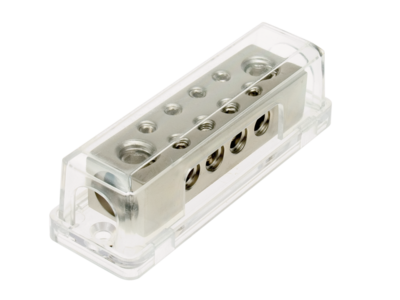 Verteilerblock (silber) 2 x 50 mm²  / 8 x 10 mm²