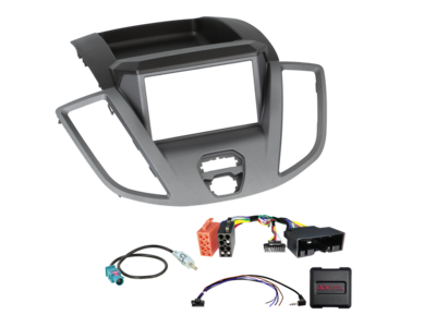2-DIN Kit mit Fach Ford Transit V363 2014-2019 LFB analog