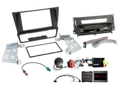 2-DIN Kit BMW 3er mit Raucherpaket schwarz LFB/Antenne