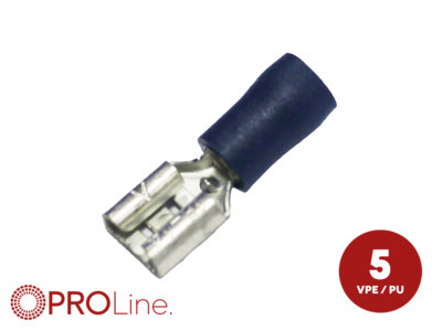 Flachsteckhülse(f) 1,5mm²-2,5mm²/6,3mm blau ST 5 Stück