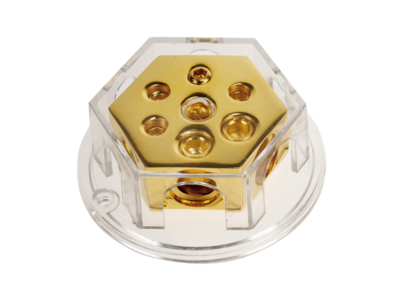 Verteilerblock (gold) 2 x 20 mm² / 4 x 10  mm²