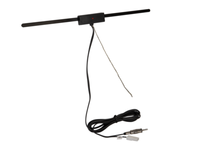 Glasklebeantenne AM/FM DIN(m) 12V extern lose