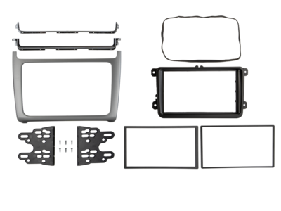 2-DIN Kit VW Polo 2014-2017 silber i-dapter/Anntenne