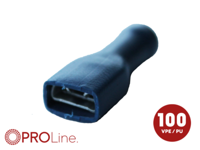 Flachsteckhülse(f) 1,5mm²-2,5mm²/6,3mm blau STVI 100 Stück