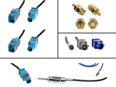 Antennenkabel Kit Fakra(m)>DIN(m)/SMB(F)/SMA(m)/Fakra(f)