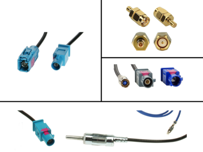 Antennenkabel Kit Fakra(m)>DIN(m)/SMB(F)/SMA(m) FM/DAB+