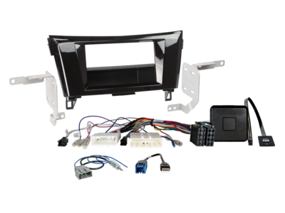 2-DIN Kit mit Fach Nissan Qashqai/X-Trail LFB 360° Kamera