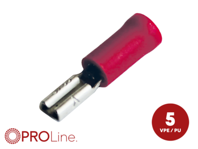 Flachsteckhülse(f) 0,5mm²-1,5mm²/2.8mm rot EE 5 Stück